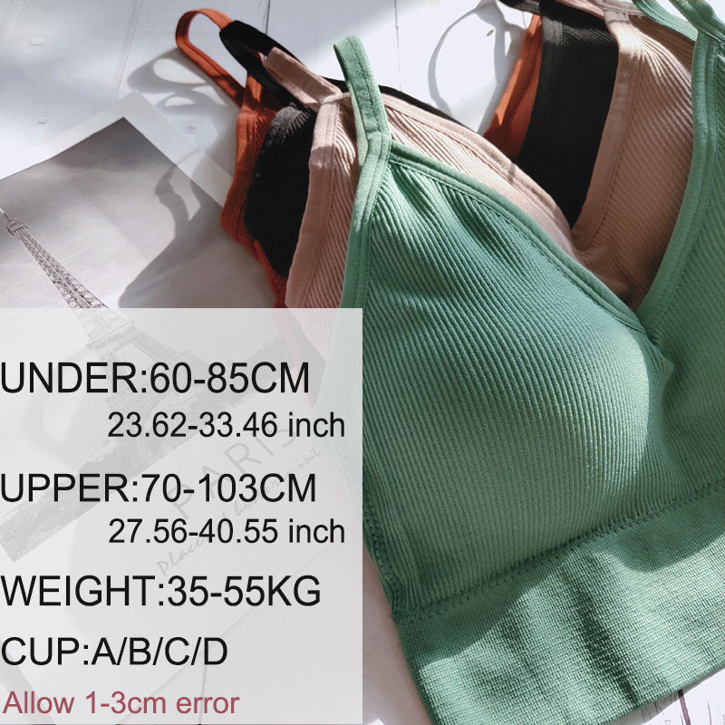 Kvinnor Tank Top Bralette Bomull Underkläder Sömlös Rör Crop Top Kvinna Backless Underkläder Solid Färg Camisole Avtagbar Vadderad