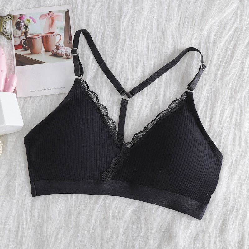 Kvinnor Push Up BH Bralette Tunna axelband Underkläder Fitness Lace Bras Tube Tops